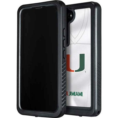 University of Miami White Jersey Galaxy S24 Plus Waterproof Case